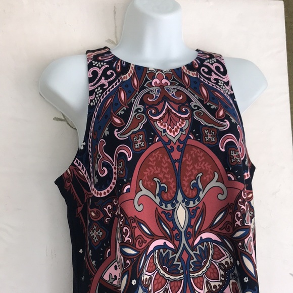 Banana Republic sleeveless navy print sheath dress NEW - Picture 1 of 11